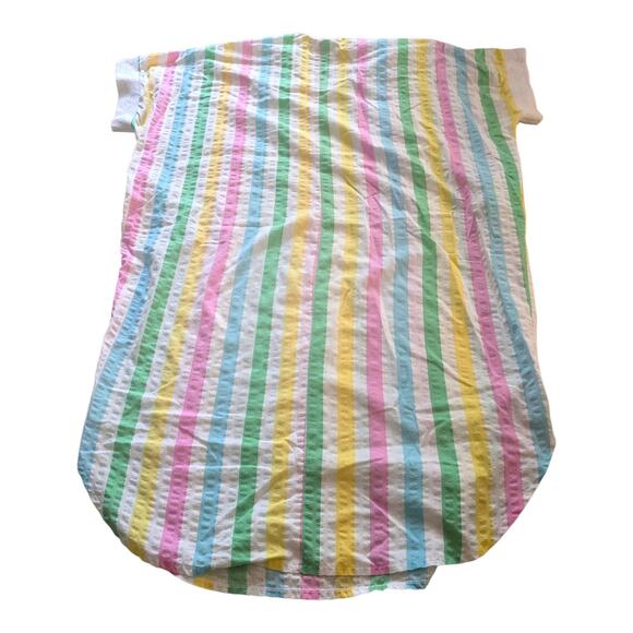 Vintage Miss Elaine Rainbow Striped Caftan Swim Cover Up Bathgown OSFM - Picture 2 of 7